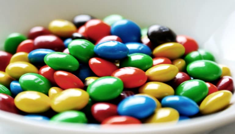 candy in a dish (sugar concept)