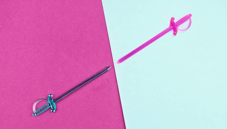 cocktail stirrer swords (skin development concept)