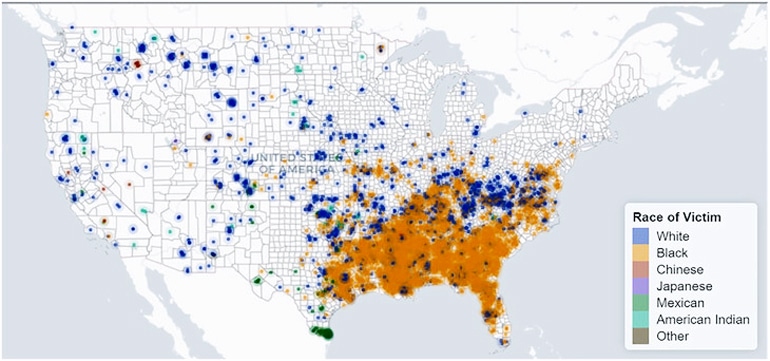 lynching map