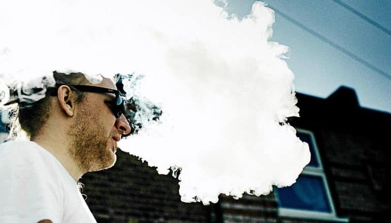 man vaping