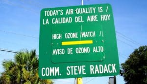 ozone warning sign in houston