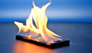 phone on fire (nanocomposite concept)