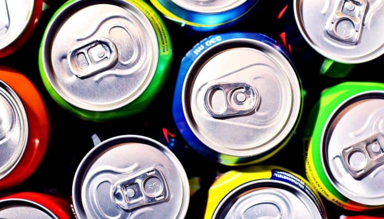 nationwide soda tax - soda cans from above