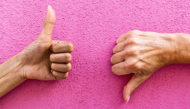 thumbs up thumbs down