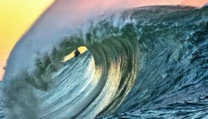 Looking through a wave (ocean mixing concept)