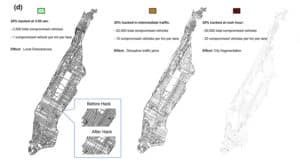 Maps of Manhattan show the effect of hacking cars
