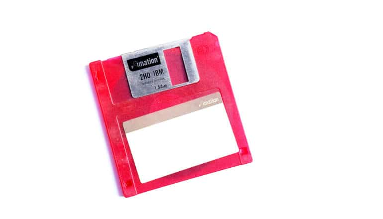 red hard disk on white - metabolomes concept