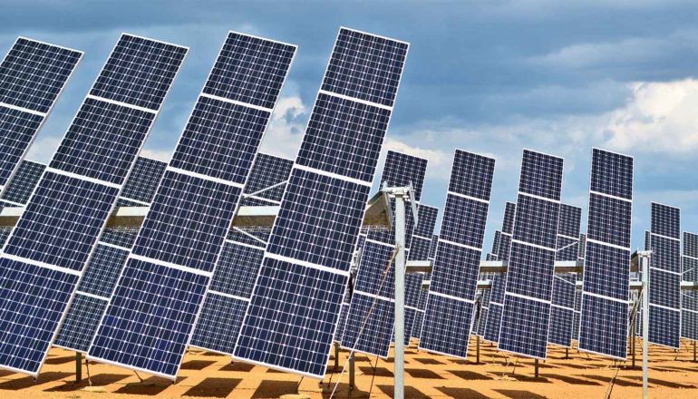solar panels in the desert (carbon nanotubes concept)