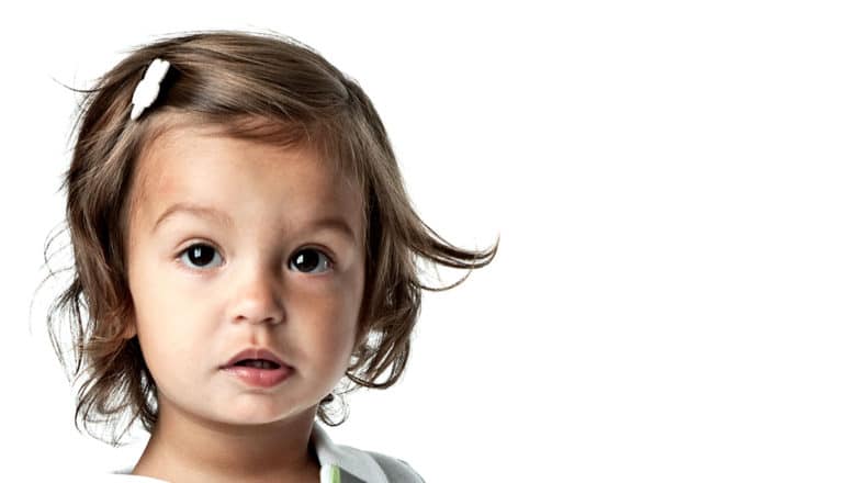 recency bias - toddler looks unsure