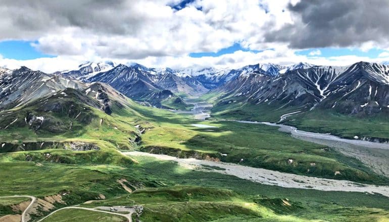 tundra near Denali National Park in Alaska (climate change concept)