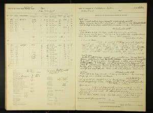 The yellowed pages of the ship's logbook are filled with handwritten text