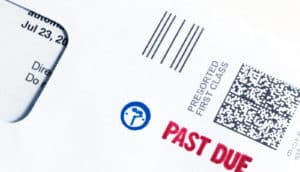 past due stamp on bill envelope - breast cancer treatment cost
