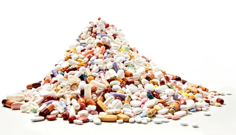 big pile of pills
