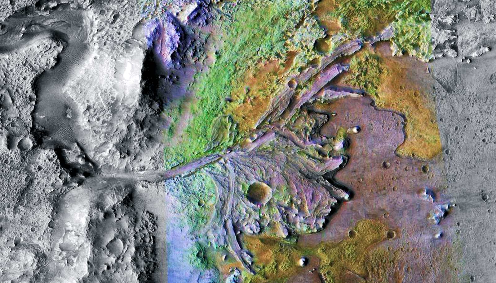 At Jezero crater  Mars mineral may preserve signs of 