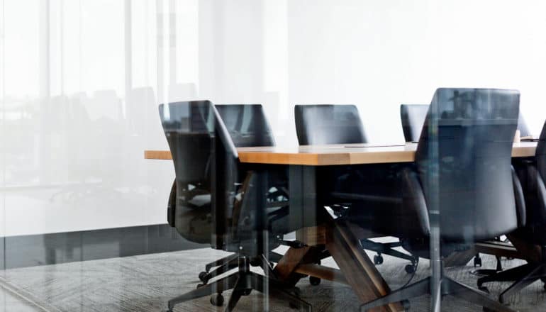 conference room chairs and table