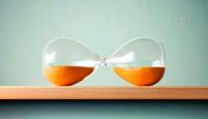 hourglass on its side looks like infinity symbol