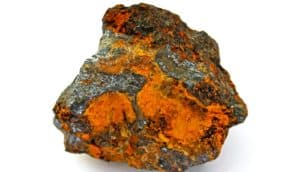 rust-colored patches on rock