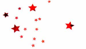 1 shiny red star apart from a group