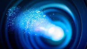 light through camera aperture