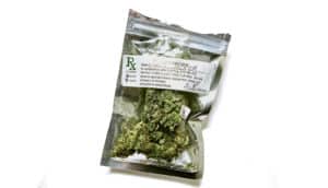 labeled bag of medical marijuana