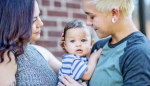 lesbian couple with baby