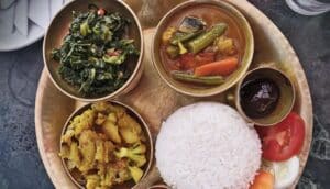 plate of Nepalese food