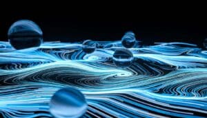 orbs among swirly vortical line pattern