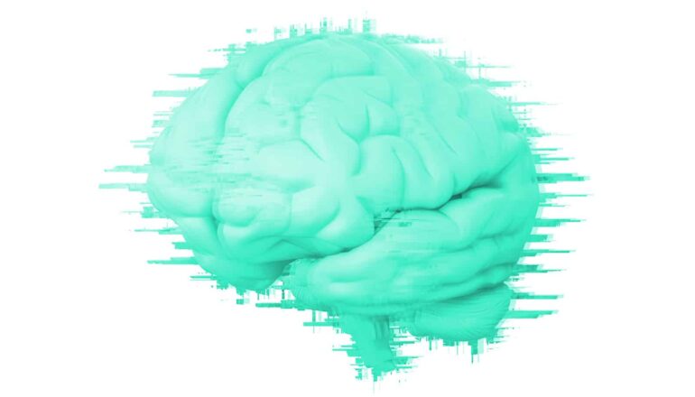 An image of a brain that's blurring at the edges.