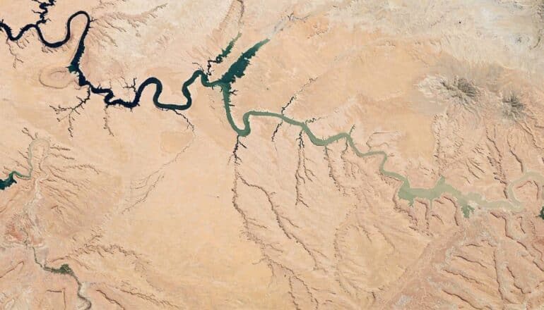 An aerial view of the Colorado River Basin.